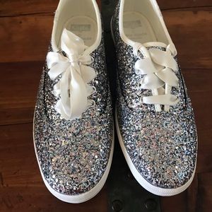 Keds Kate Spade Silver Glitter 7 1/2